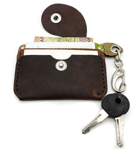 designer wallet with key ring.